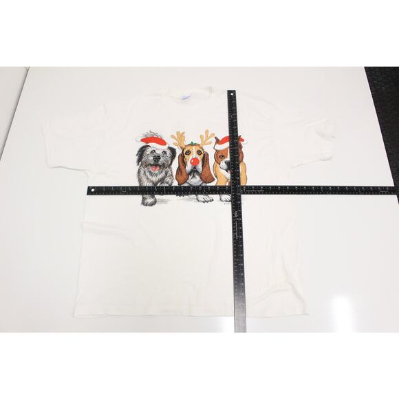 Vintage Christmas Dog T Shirt XL - Picture 7 of 9